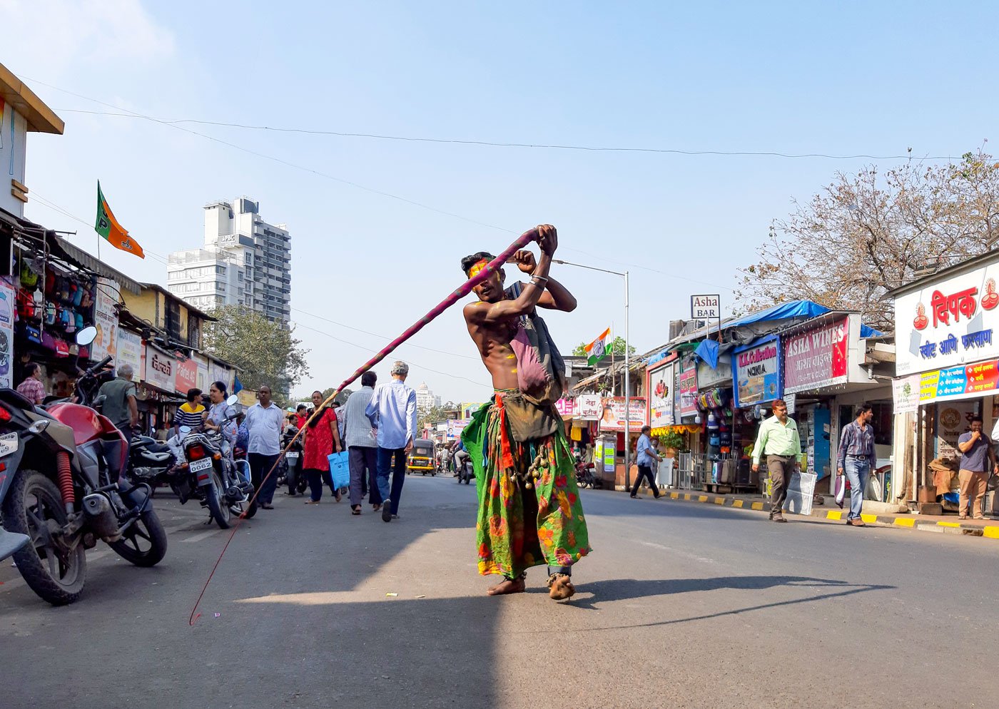 Lakshman Katappa and his family, who belong to the Dhegu Megu ST community from Kodambal village in Karnataka and worship Goddess Mariyamma, dance and whip themselves to earn a living