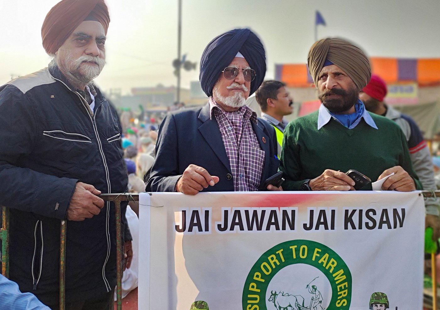 Among the lakhs of peasant protestors at the gates of Delhi is a handful of truly unique men – armed forces veterans who have between them won over 50 medals in different wars they have fought for India

