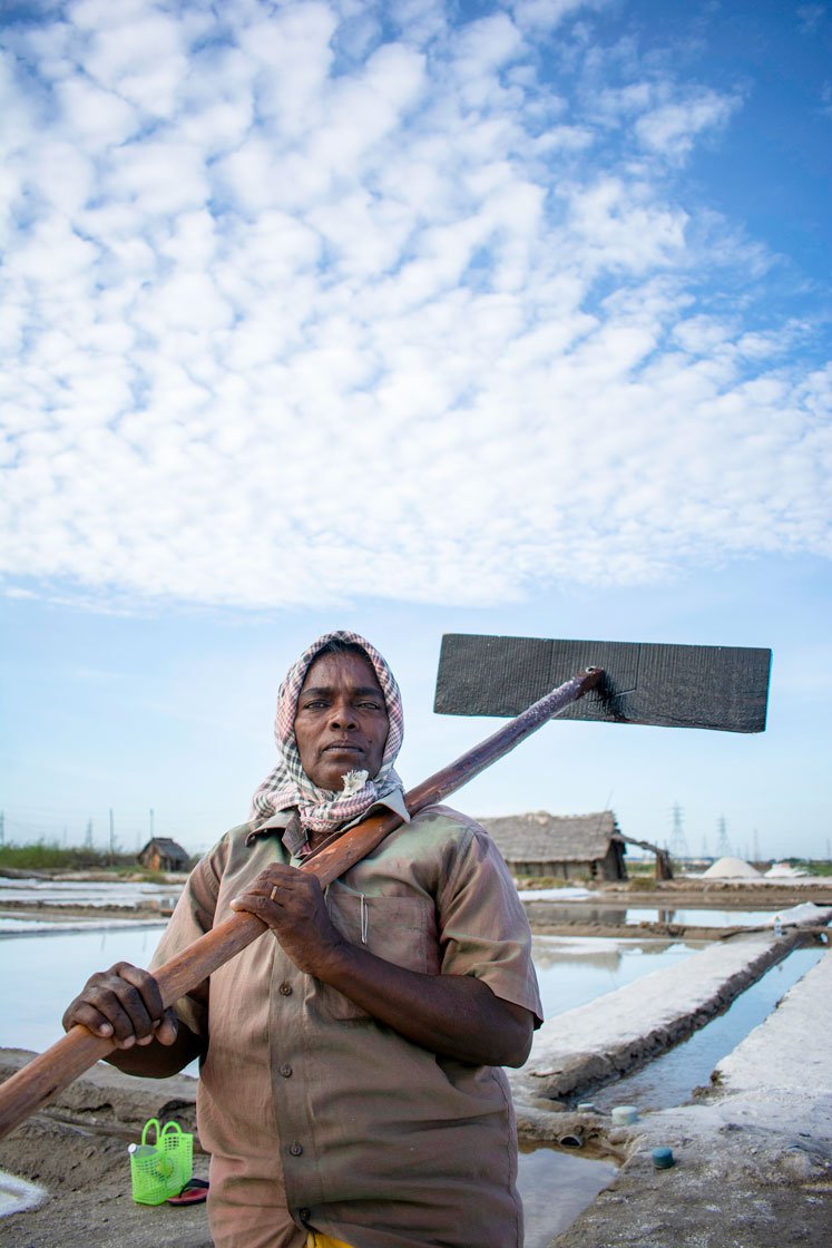 Rani and Jhansi with their heavy tools: just another day of backbreaking labour