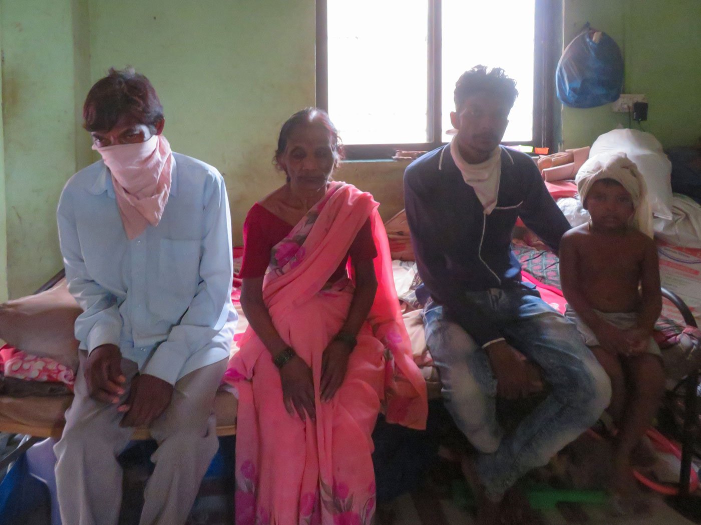 The lockdown left Naresh and Vimal Thackeray, their son Sagar, his daughter Sakshi (left to right), and wife Manju, with no income

