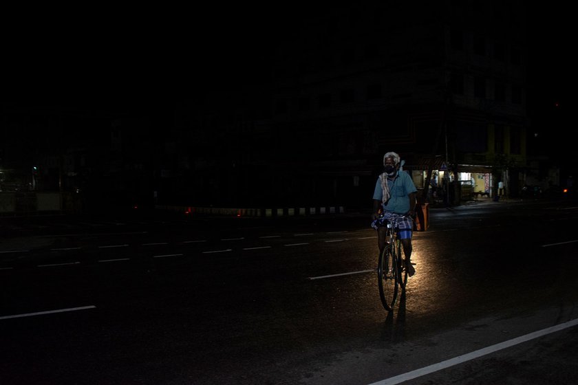 Sometimes my father fetches pond fish on his bicycle for my mother to sell