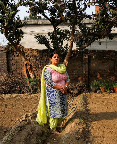 Rajinder Kaur in her house