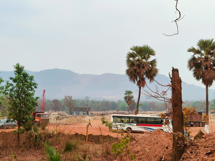 Left: The Surjagarh iron ore mine, spread over nearly 450 hectares of land on the hills that are considered by local tribal communities as sacred, has converted what was once a forest-rich area into a dustbowl. The roads have turned red and the rivers carry polluted water.