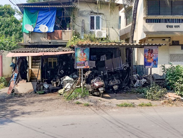 Rajesh's workshop (left) is close to the popular Actan cross (right), which leads to the lane where only lohars once lived