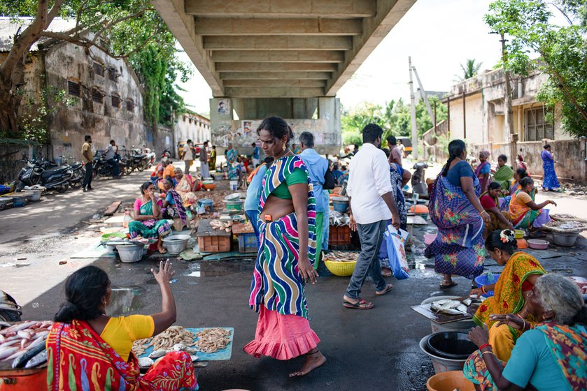 No one discriminates against her, says Maneesha, a trans woman who interacts every day with boat owners and fishermen: 'They don’t have a problem '