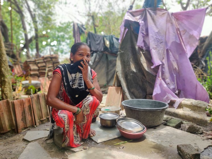 'The kids were well looked after by their teachers [when schools were open]', says 40-year-old Chandan (left), Anita’s mother

