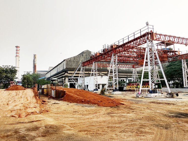 The Delta Sugars factory. Work halted inside the sugar mill