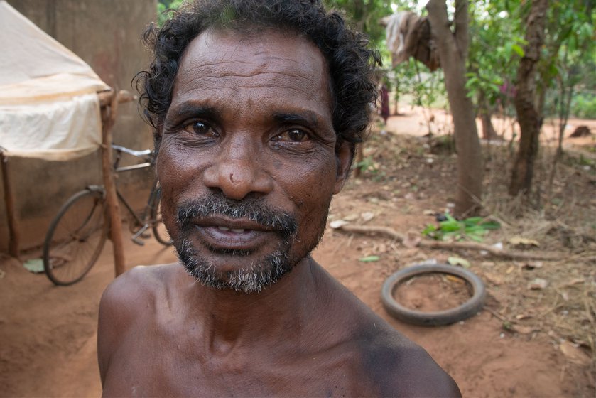 Joga Mallick (left), a Sabar Adivasi from Tapoban village has many health-related issues including diabetes. ' If we do not go to the jungle, what are we going to eat? ' says Jatin Bhakta (right) from Benashuli