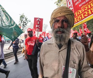 Marching from Majnu ka Tila to Ramlila