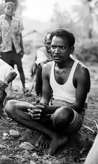 The poor "often just have kanji water for a meal," says Ramayamma, a landless Koya tribal of Rampa (L), “The rich always get together,” says landless Koya tribal Pottav Kamraj in Kondapalli village (R)