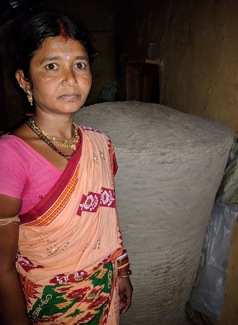 Raimati Ghiuria has packed Kalajira, close to 10 quintals, in a large bamboo basket, which she will open before the sowing season or during the Nuakhai festival