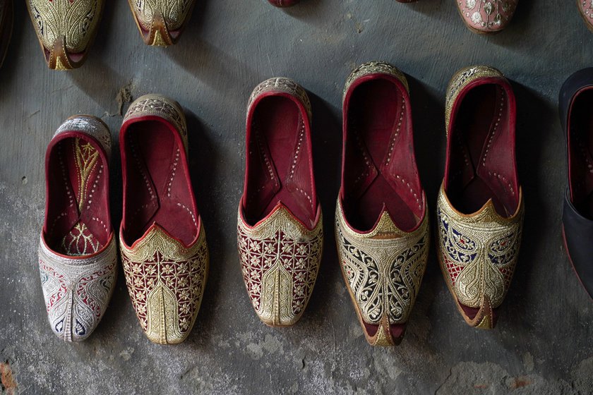 ‘There are thousands of jutti shops in the city. But here in Rupana, it is only he who crafts them by hand,’ says one of Hans Raj’s customers.