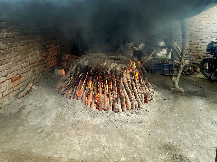 Right: A kiln inside Deshraj’s house