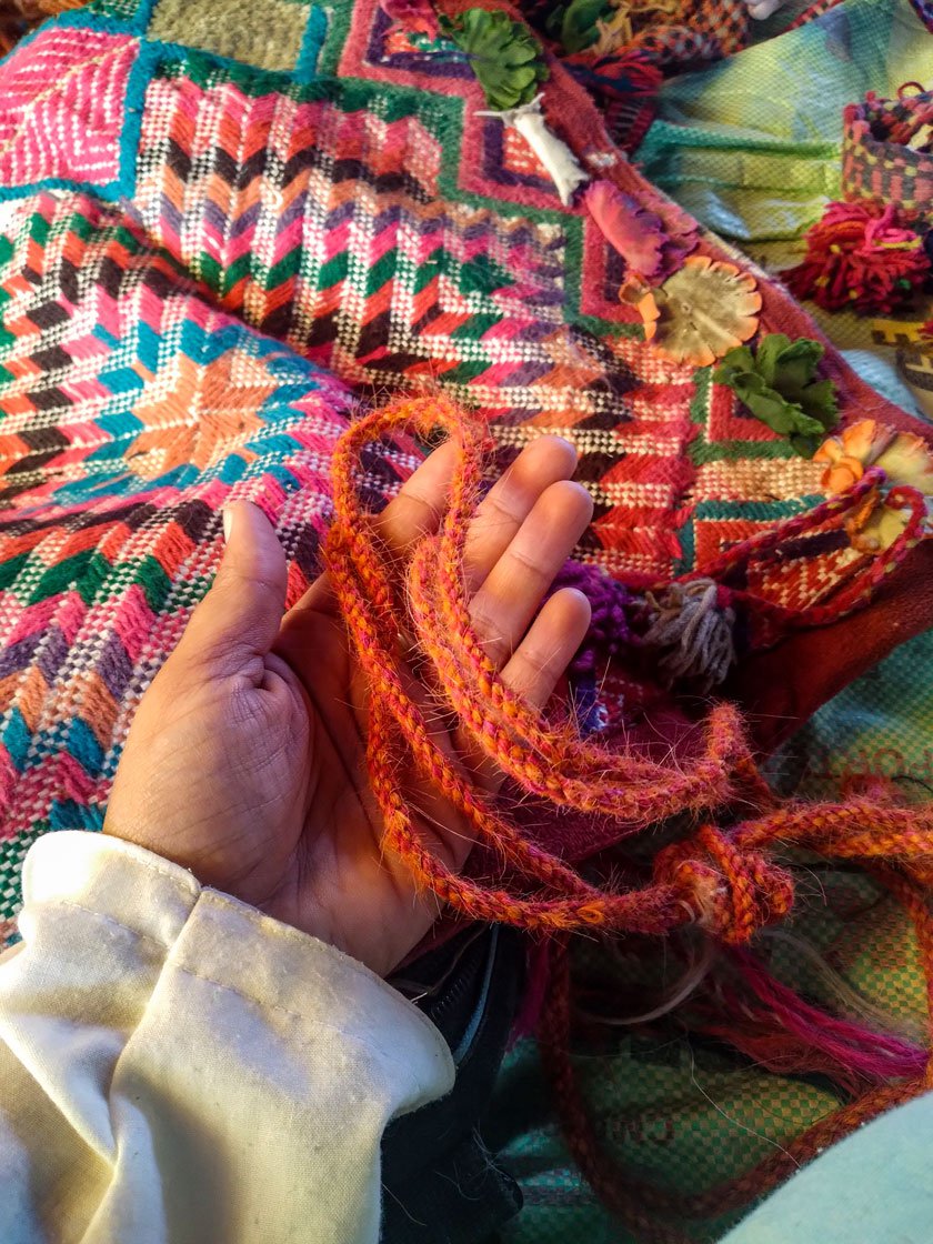 Left: Goat hair rope is also made along with the woollen articles. It is useful for supporting tents and for tying horses and other livestock.