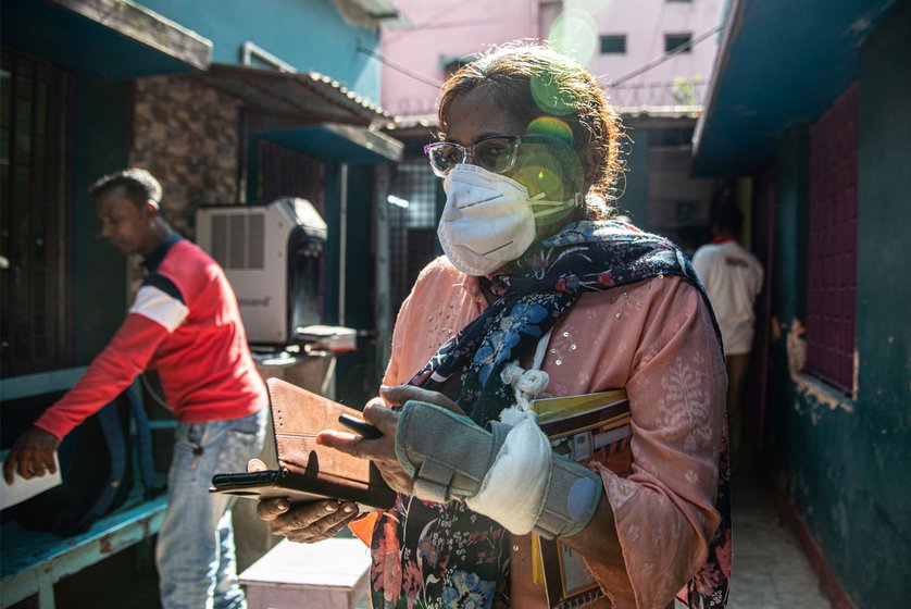 Left: Monika Naik, secretary of the Bantra St. Thomas Home Welfare Society is a relentless crusader for patients with TB.