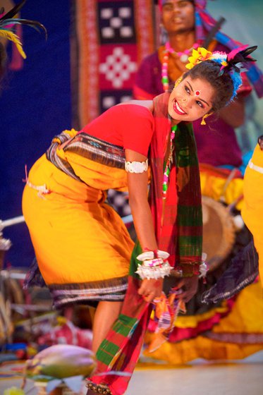 Tiki Meher of Kalajibi dance group, during a performance