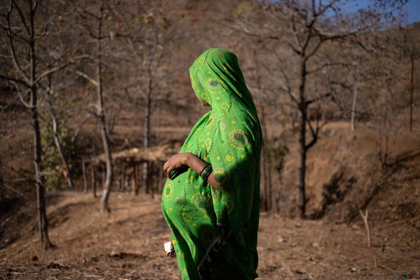 With no steady source of income, Sarika often depends on the ASHA worker and some villagers to give her rice and dal

