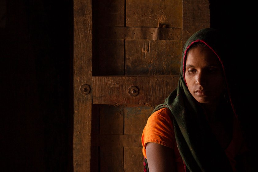 Left: Kanita Ben, wife of Galsing Bhai Munia has five daughters to look after.