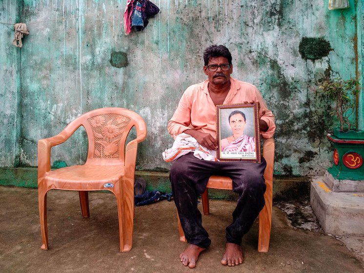 Prashant Yelattiwar (left) is still to come to terms with his wife Swarupa’s death in a tiger attack in December 2022. Right: Swarupa’s mother Sayatribai, sister-in-law Nandtai Yelattiwar, and niece Aachal. Prashant got Rs. 20 lakh as compensation for his wife’s death