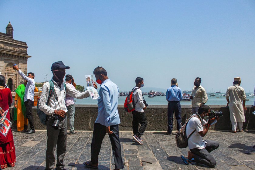 A few photographers have started working again from mid-June – they are still not allowed inside the monument complex, and stand outside soliciting customers