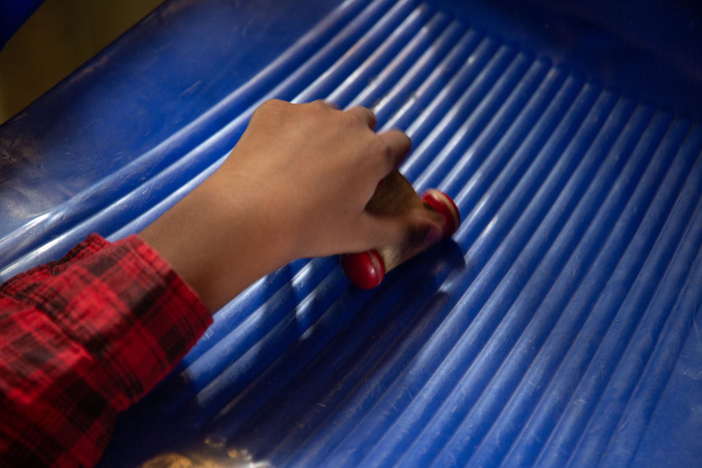 Manase loves his wooden toy car. He spends most of his time playing with it while at home