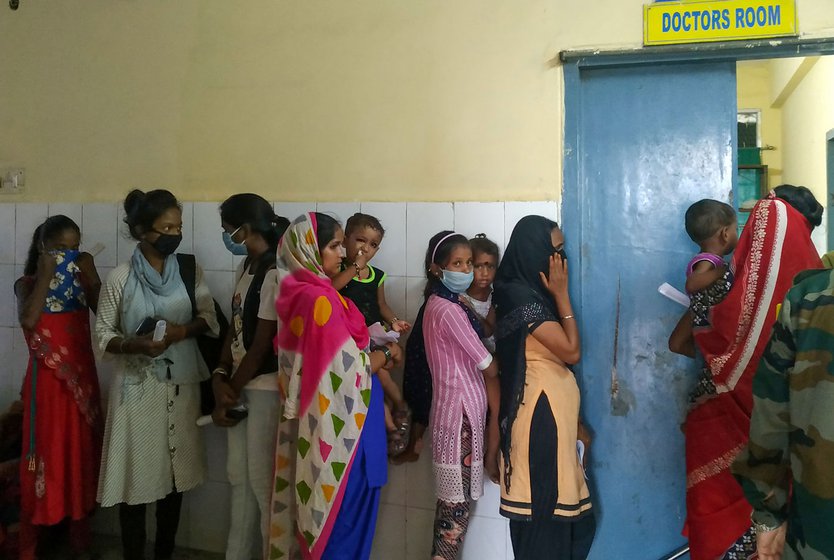 Dr. Shabnam Yasmin and women waiting to see her at Sadar Hospital: 'I worked throughout the pandemic [lockdown], when everything was shut...'