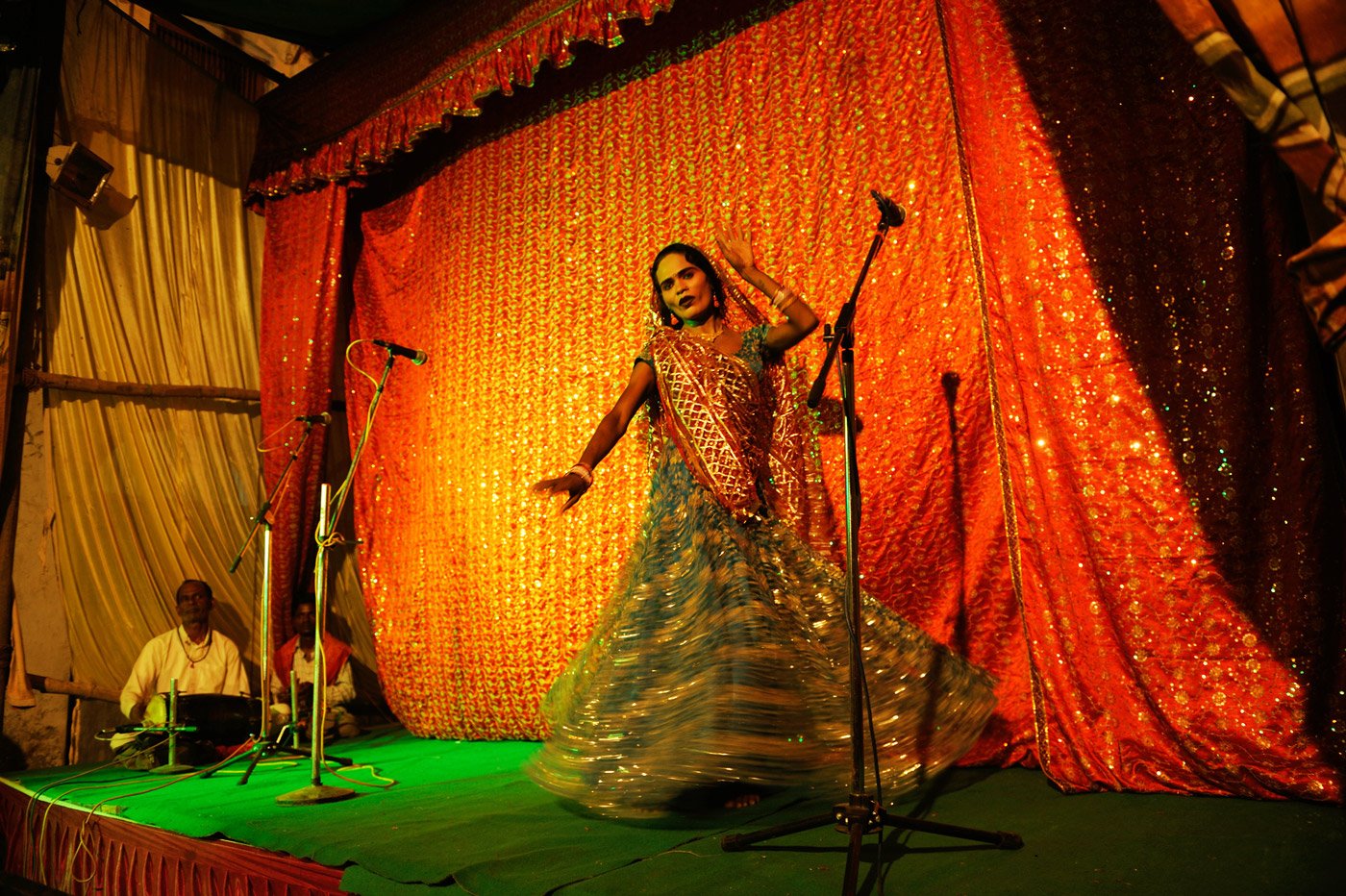 Actor while performing on the stage