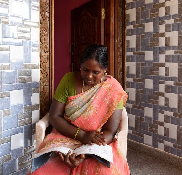 G. Sumathi has been a PP (panidhala poruppalar, the local supervisor) in the past, with her husband K. Sriramulu;  when the lockdown eased, in May, she  used her Rs. 5,000 savings of MGNREGA wages to set up a small shop outside her house 