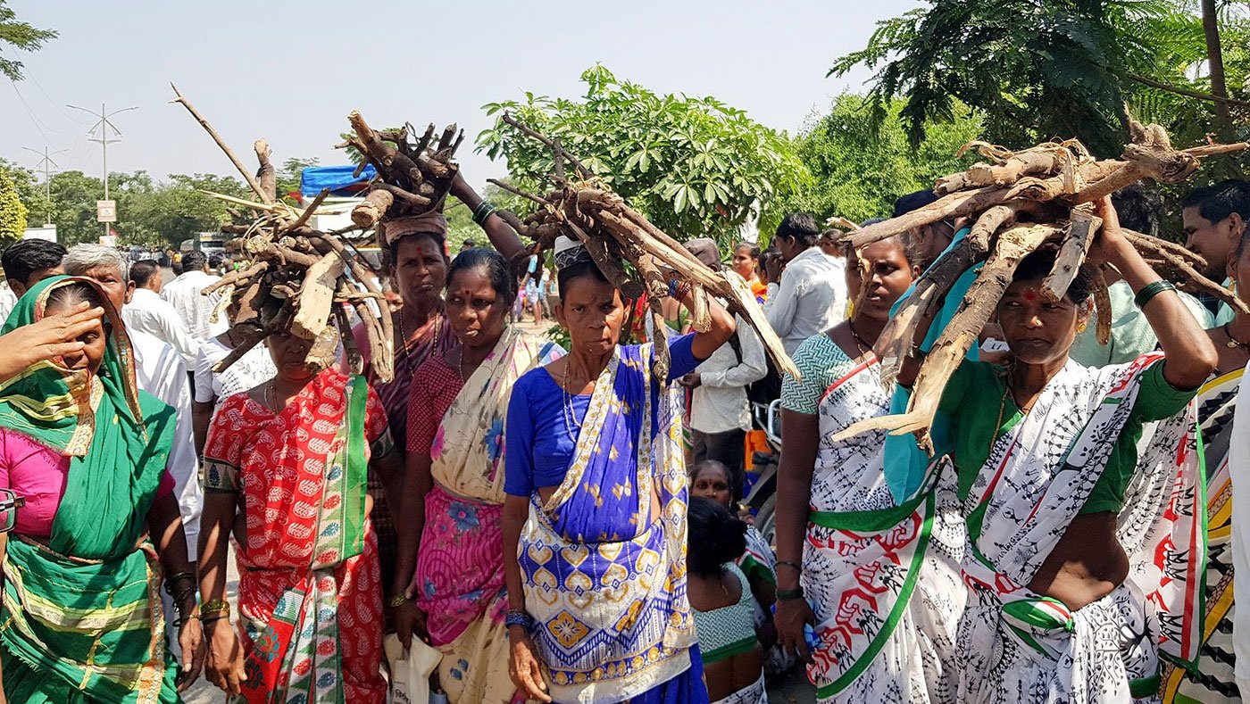 Women participating in march