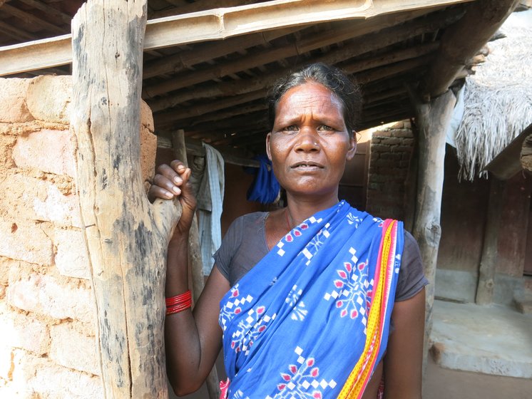 Left: Suder Munda says of the tree felling, 'We feel like our loved ones are dying'. Centre: Bimla Munda says the forest is a vital source of survival for them, and they have not awarded consent to the coal mining on the land.  Right: Achyut Budhia is among the villagers who would serve on patrol duty to protect the forests – a tradition of community protection called thengapalli