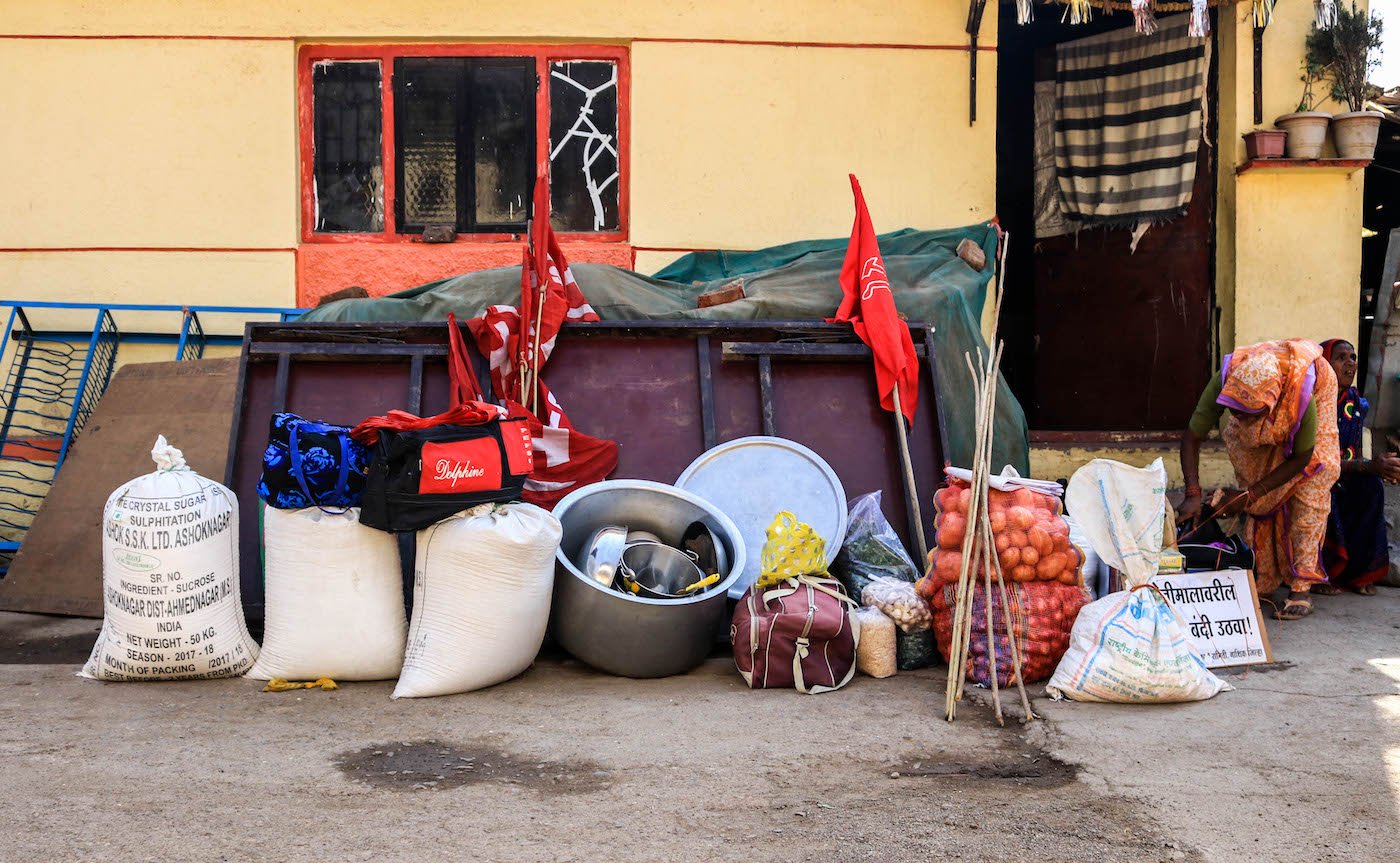 Amount of food, utensils being taken needed during the march.