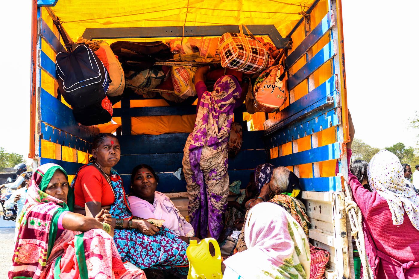 Women in truck.