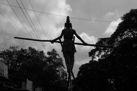 Walking a livelihood tightrope – literally